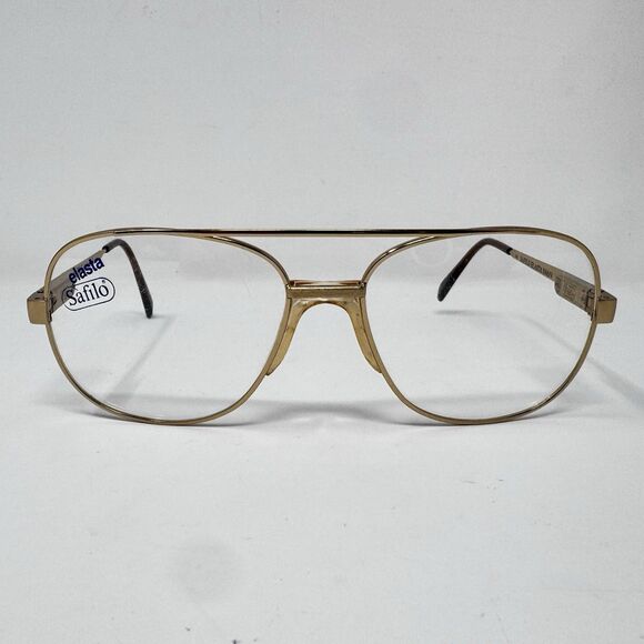Safilo Accessories - Safilo Elasta 3006/N 000 Gold Eyeglass Frames Vintage 1970s-80s 59-17-140 New